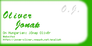 oliver jonap business card